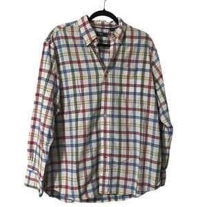 Daniel Cremieux Men's Multi Color Plaid Button Down Shirt Size Large Preppy